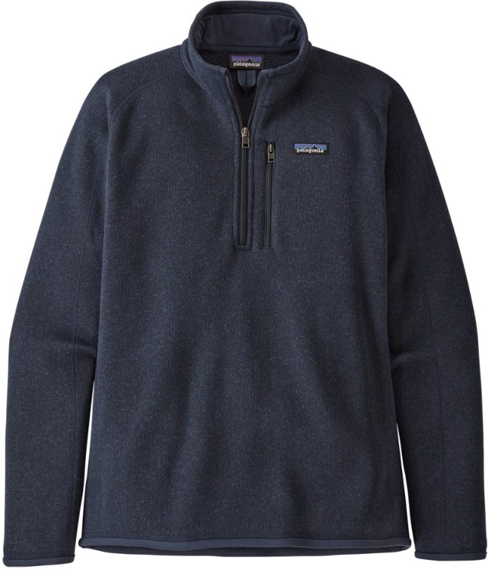 REi Co-op IE Patagonia Better Sweater Quarter-Zip Fleece Pullover Men New Navy