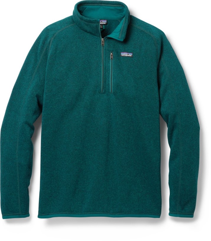 Patagonia Better Sweater Quarter-Zip Fleece Pullover Men Green REi Co-op IE
