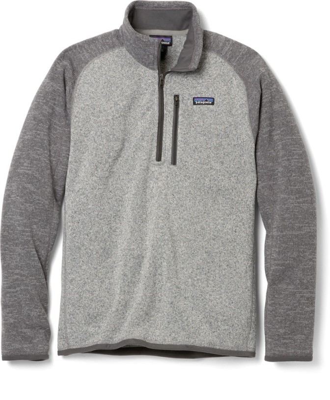 REi Co-op IE Grey Patagonia Better Sweater Quarter-Zip Fleece Pullover Men