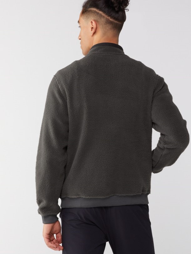 Grey Patagonia Shearling Button Fleece Pullover Men REi Co-op IE