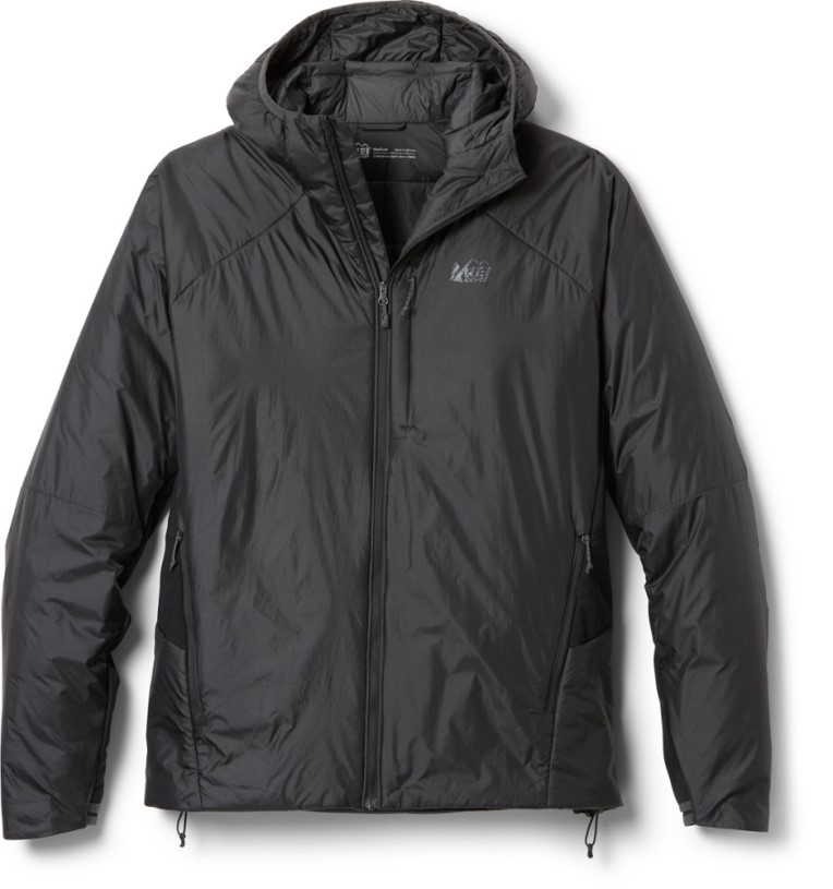 Black REi Co-op IE Flash Insulated Hybrid Hoodie Men