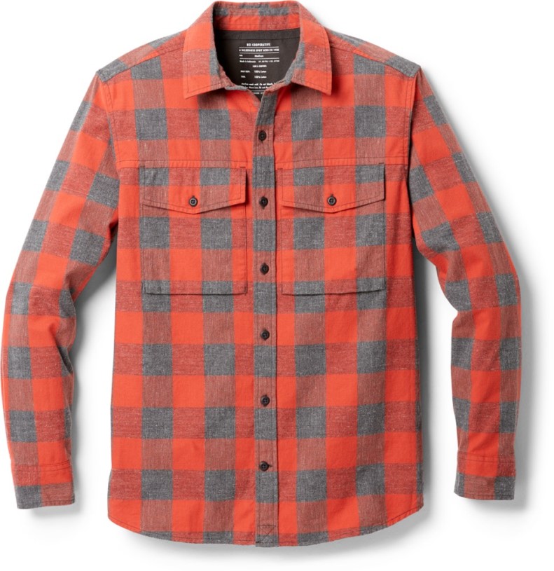 Red REi Co-op IE Wallace Lake Flannel Shirt Men