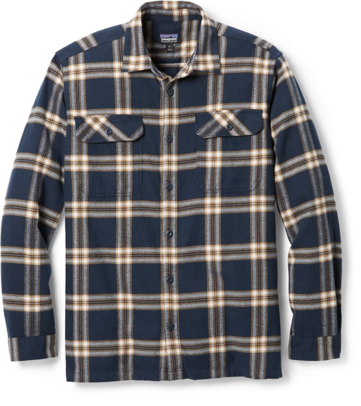Navy REi Co-op IE Patagonia Long-Sleeve Midweight Fjord Flannel Shirt Men