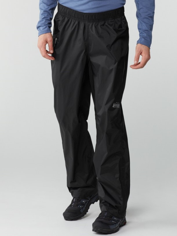 Black REi Co-op IE Essential Rain Pants Men