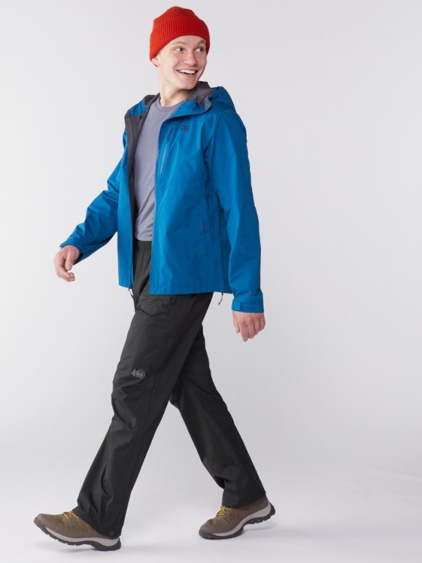 Black REi Co-op IE Rainier Full-Zip Rain Pants Men
