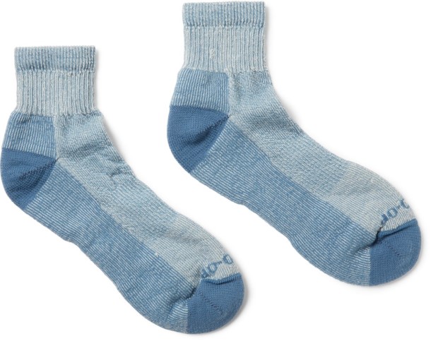 Blue REi Co-op IE Merino Wool Lightweight Hiking Quarter Socks