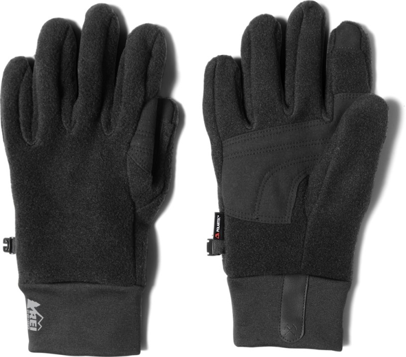 Black REi Co-op IE Fleece Gloves Men