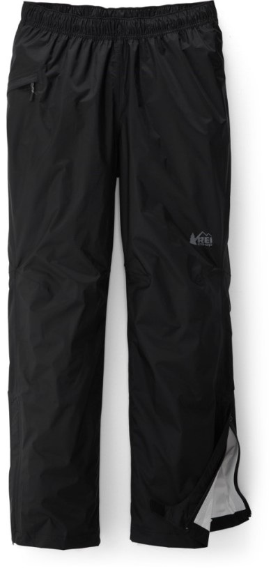 Black REi Co-op IE Essential Rain Pants Men Short Sizes