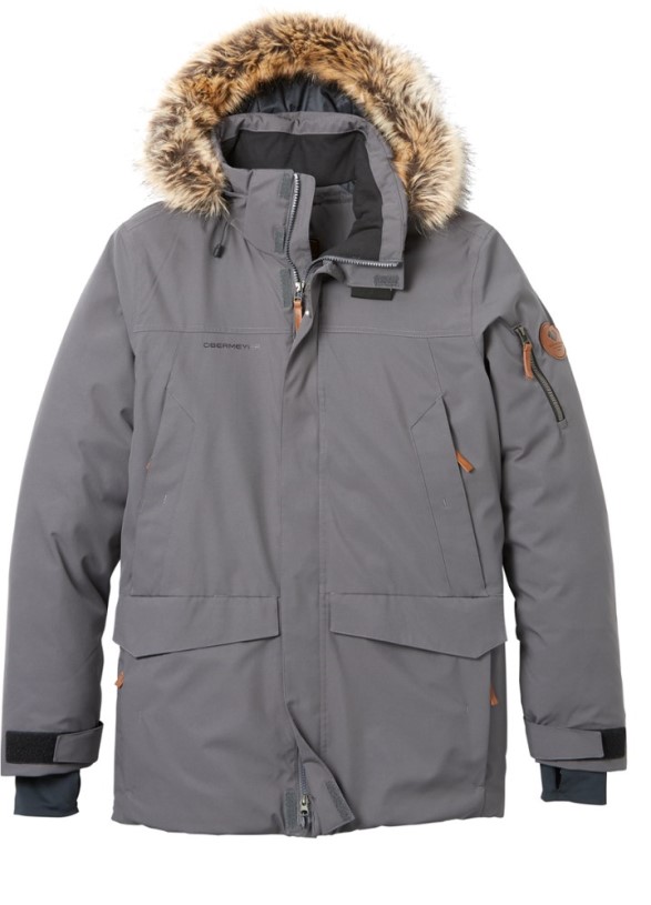 Coal REi Co-op IE Obermeyer Ridgeline Insulated Jacket With Faux Fur Men