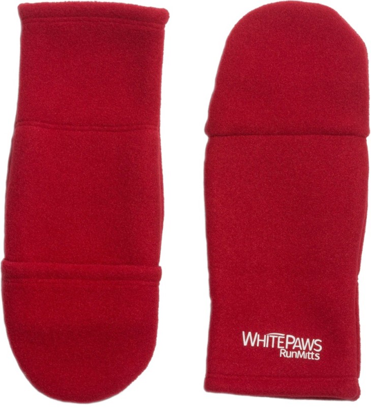 REi Co-op IE Red Whitepaws Runmitts Double Velour Fleece Mittens