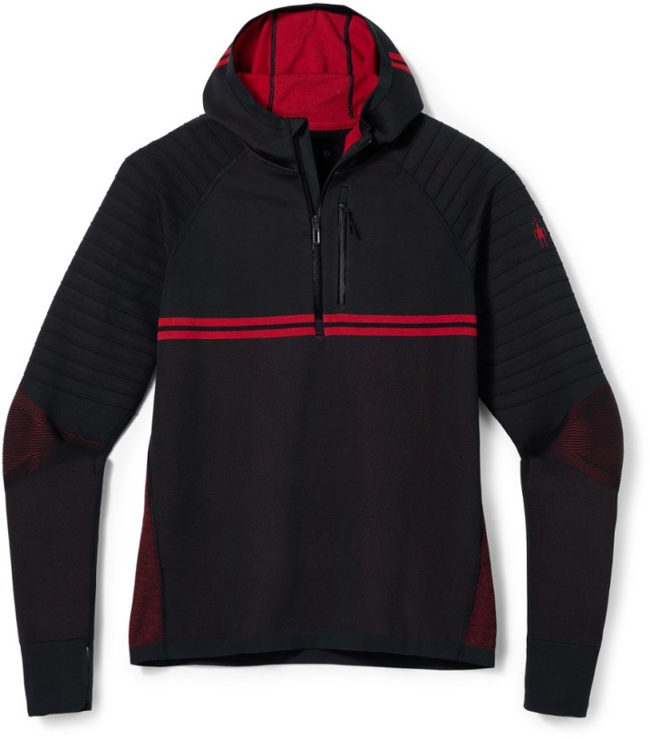 Black REi Co-op IE Smartwool Intraknit Merino Tech Half-Zip Hoodie Men