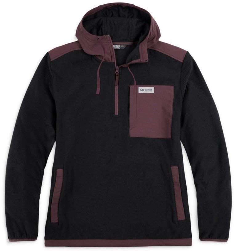 Black-Elk REi Co-op IE Outdoor Research Trail Mix Fleece Pullover Hoodie Men