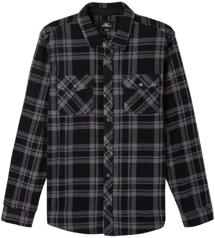 Black O'Neill Glacier Plaid Flannel Shirt Men REi Co-op IE