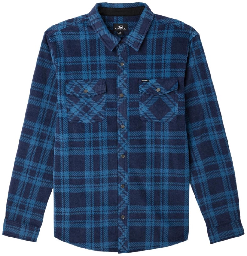 O'Neill Glacier Plaid Flannel Shirt Men REi Co-op IE Navy
