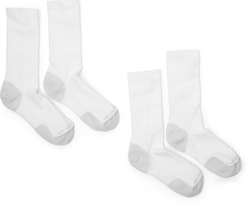 White REi Co-op IE Coolmax Ecomade Everyday Crew Socks 2 Pairs