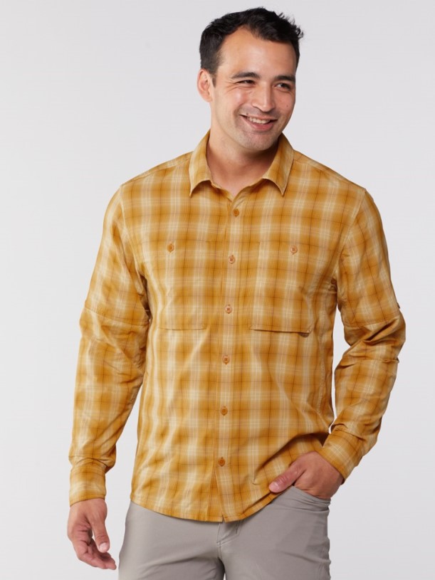Tide Rustic Gold REi Co-op IE Sahara Pattern Long-Sleeve Shirt Men