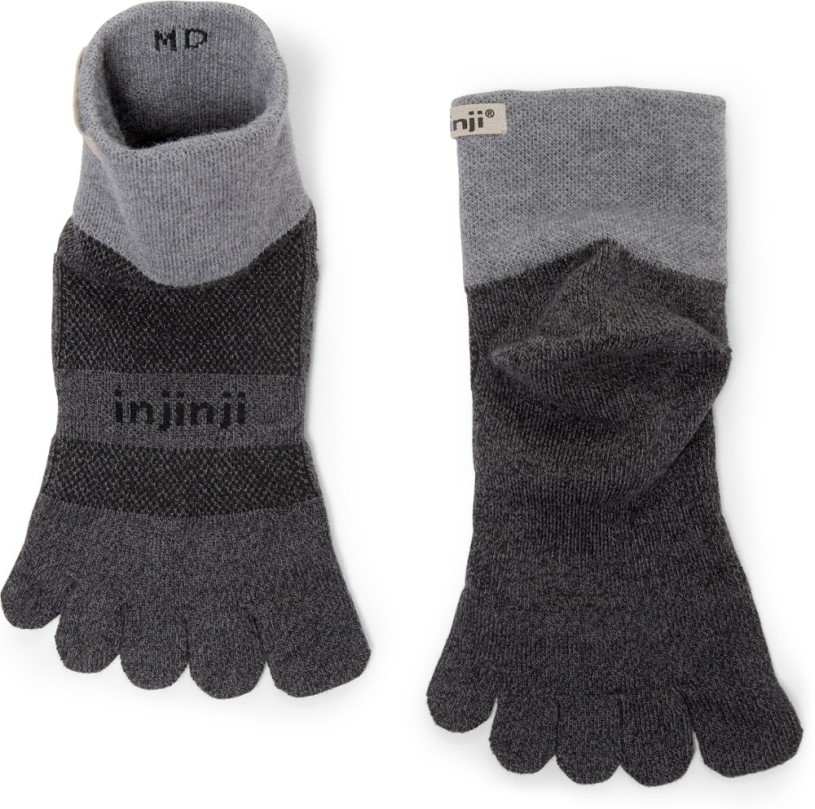 REi Co-op IE Injinji Trail Midweight Mini-Crew Socks Granite