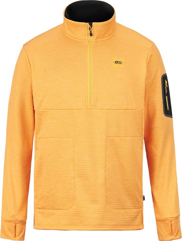 REi Co-op IE Picture Organic Clothing Bake Grid Quarter-Zip Fleece Men Yellow