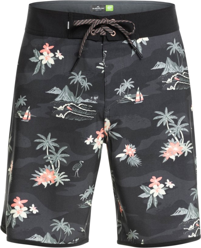 Quiksilver Surfsilk Scallop 19 Board Shorts Men REi Co-op IE Black