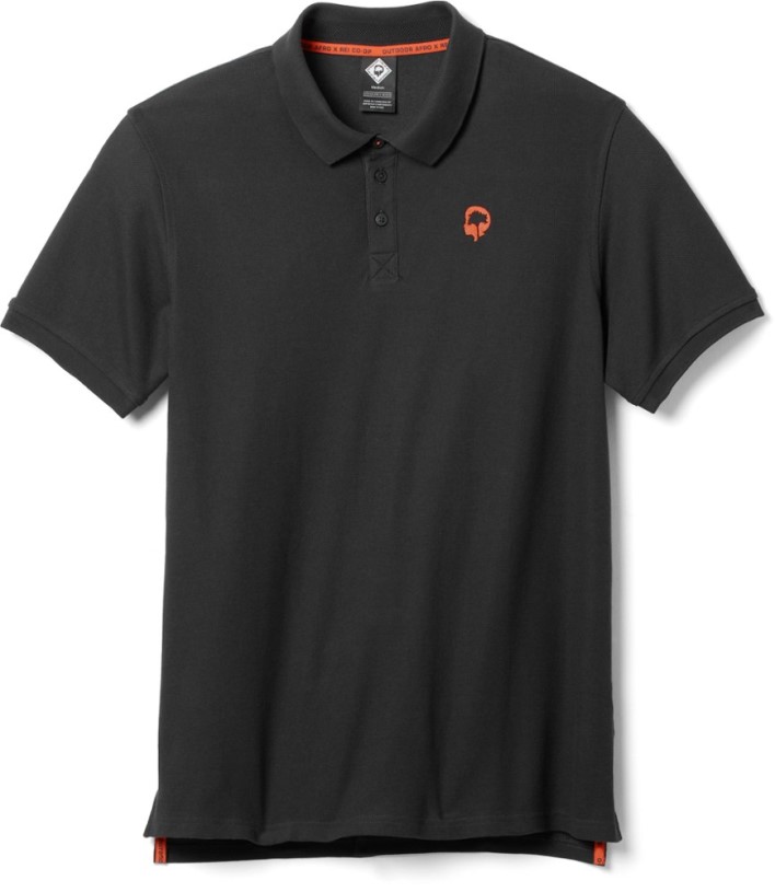Black Outdoor Afro REi Co-op IE Polo Shirt Men