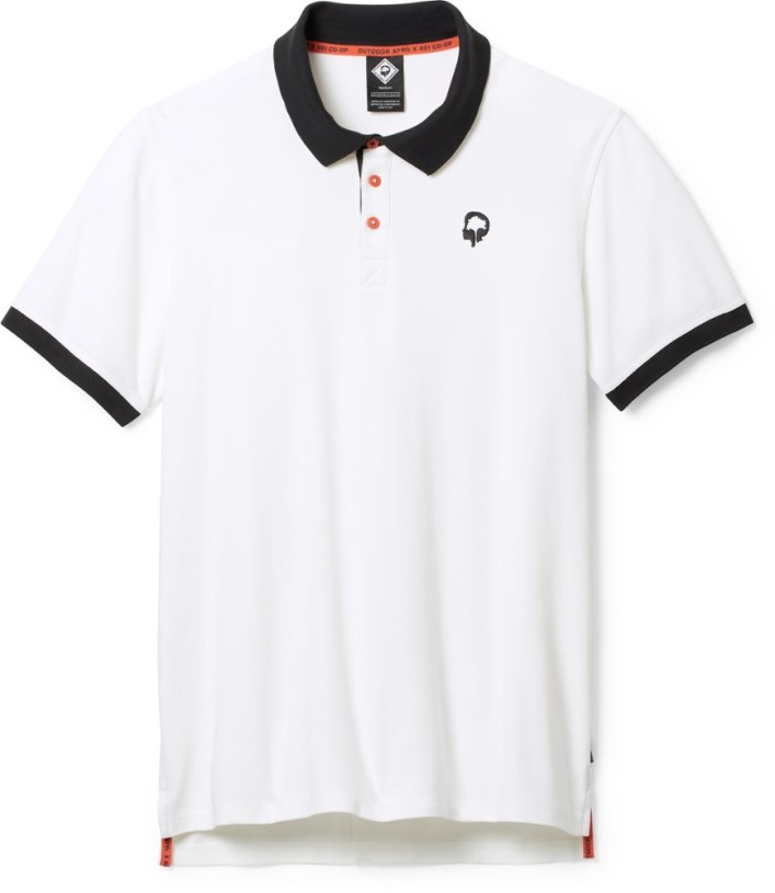 White Outdoor Afro REi Co-op IE Polo Shirt Men