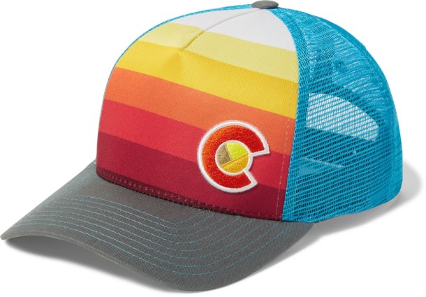 REi Co-op IE Yellow Yocolorado Sunset Fader Trucker Hat