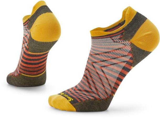 Charcoal REi Co-op IE Smartwool Run Zero Cushion Pattern Low Ankle Socks Men