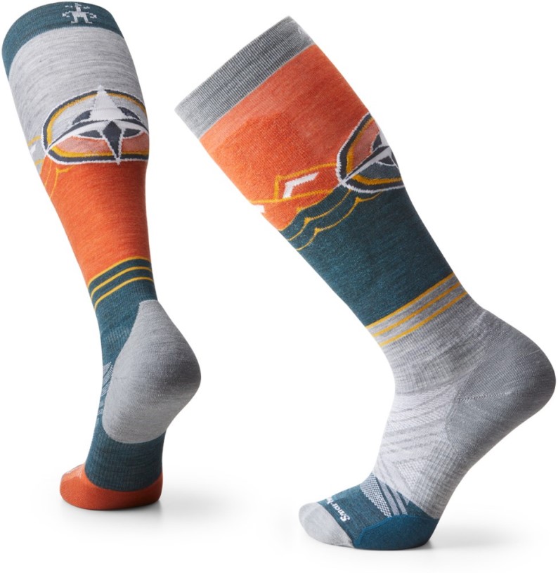 REi Co-op IE Smartwool Athlete Edition Backcountry Ski Over The Calf Socks Men Blue