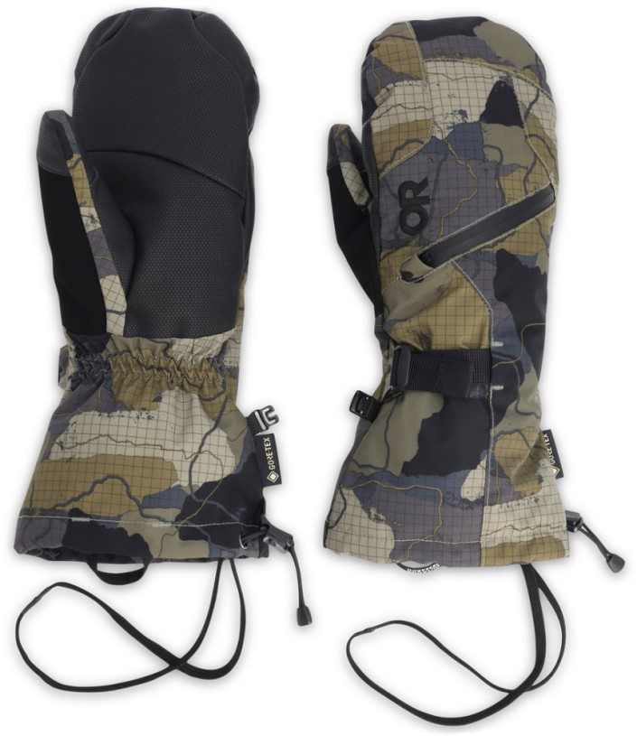 REi Co-op IE Outdoor Research Revolution Gore-Tex Mittens Loden Camo