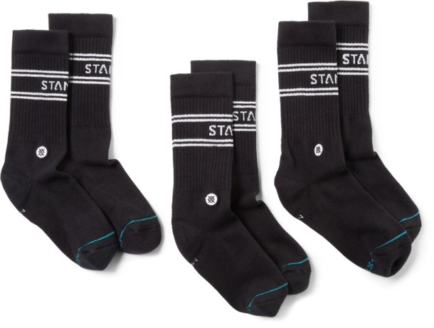 REi Co-op IE Black Stance Basic Crew Socks 3 Pairs