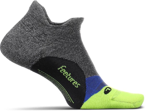 Glowing Gray Feetures Elite Light Cushion No-Show Tab Socks REi Co-op IE
