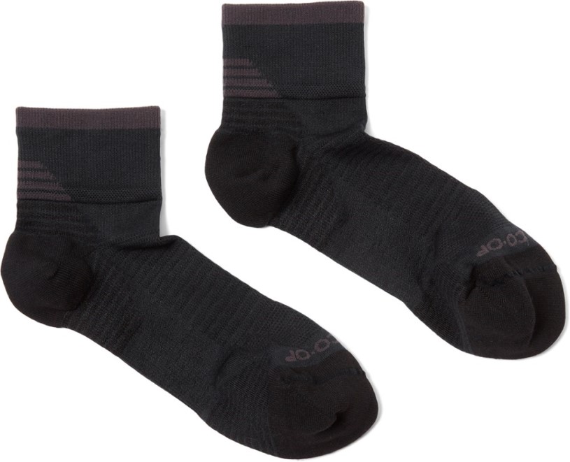 Black REi Co-op IE Repreve Active Quarter Socks