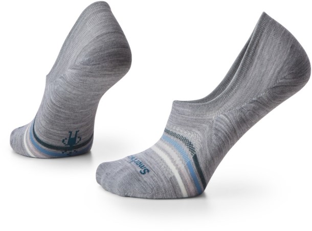 Smartwool Everyday Striped No-Show Socks REi Co-op IE Light Gray