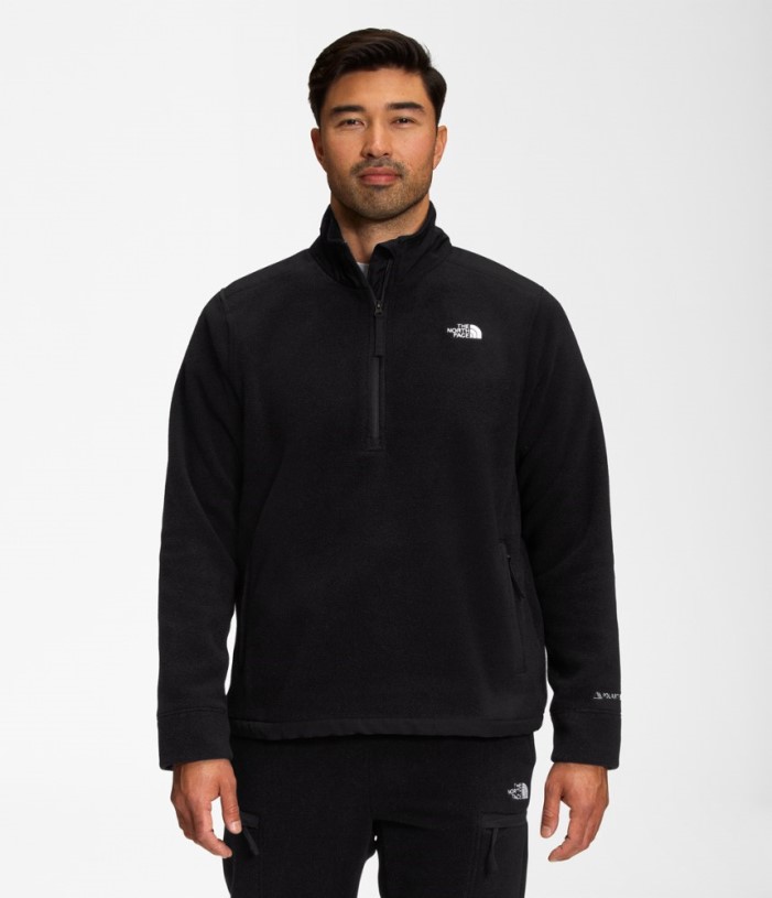REi Co-op IE The North Face Alpine Polartec 200 Quarter-Zip Fleece Pullover Men Black
