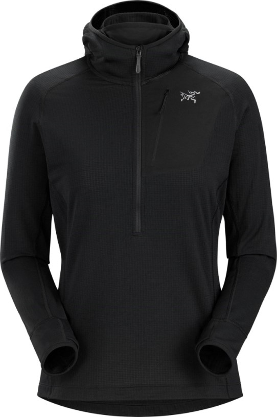 Black REi Co-op IE Arc'Teryx Delta Half-Zip Fleece Hoodie Men