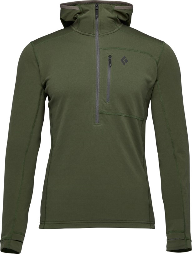 Black Diamond Coefficient Quarter-Zip Hoodie Men Tundra REi Co-op IE