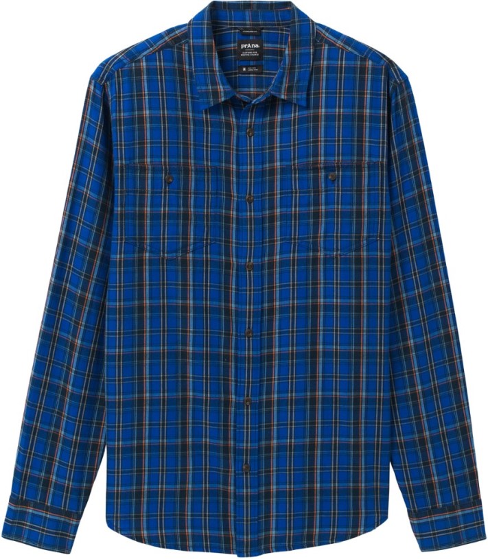 Prana Dolberg Flannel Shirt Men REi Co-op IE Rich Sapphire