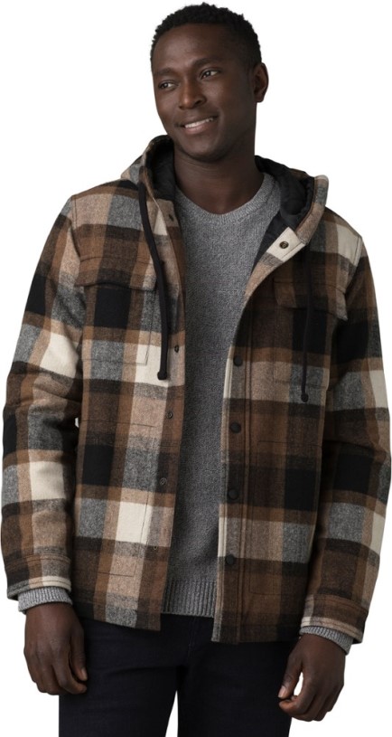 Sepia REi Co-op IE Prana Asgard Hooded Flannel Shirt Men