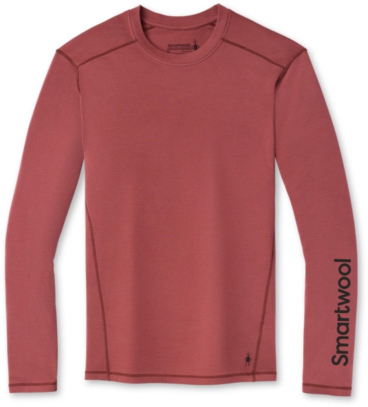 REi Co-op IE Smartwool Merino 250 Plant-Based Dye Logo Crew Base Layer Top Men Red