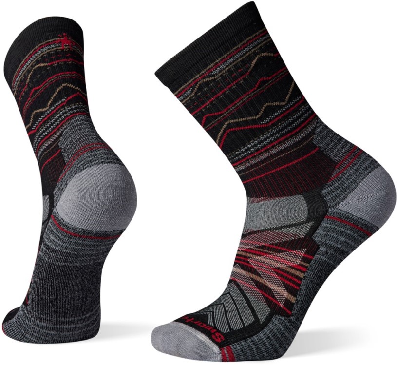 Black Smartwool Performance Hike Light Cushion Mountain Range Crew Socks Men REi Co-op IE