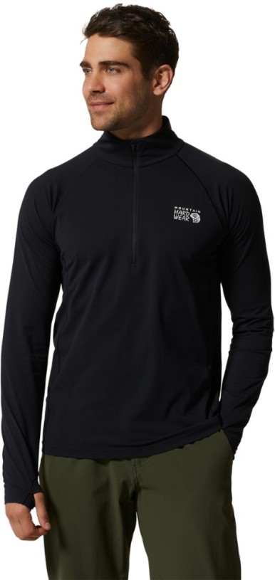 Mountain Hardwear Mountain Stretch Half-Zip Shirt Men REi Co-op IE Black