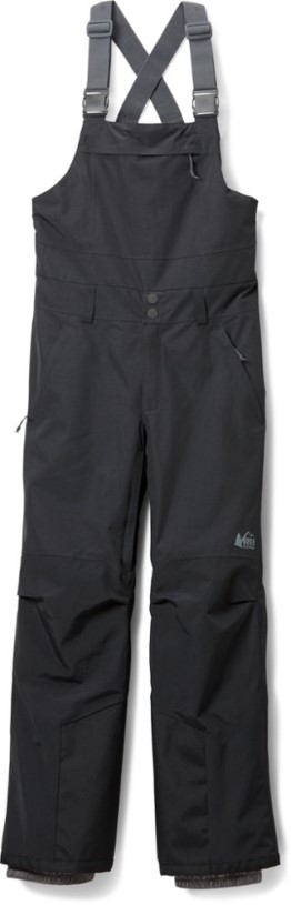 Black REi Co-op IE Powderbound Insulated Bib Snow Pants Men Short Sizes