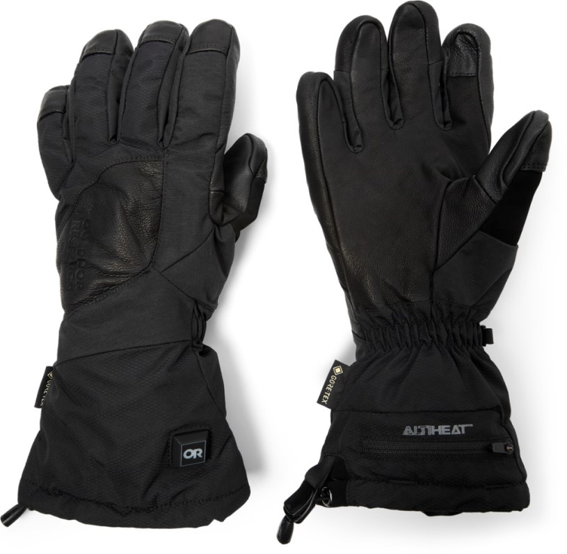 REi Co-op IE Outdoor Research Prevail Heated Gore-Tex Gloves Black