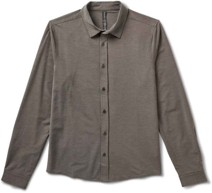 Vuori Bridge Long-Sleeve Button-Down Shirt Men REi Co-op IE Vintage Charcoal
