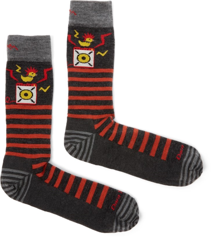 REi Co-op IE Darn Tough Animal Haus Crew Socks Men Charcoal