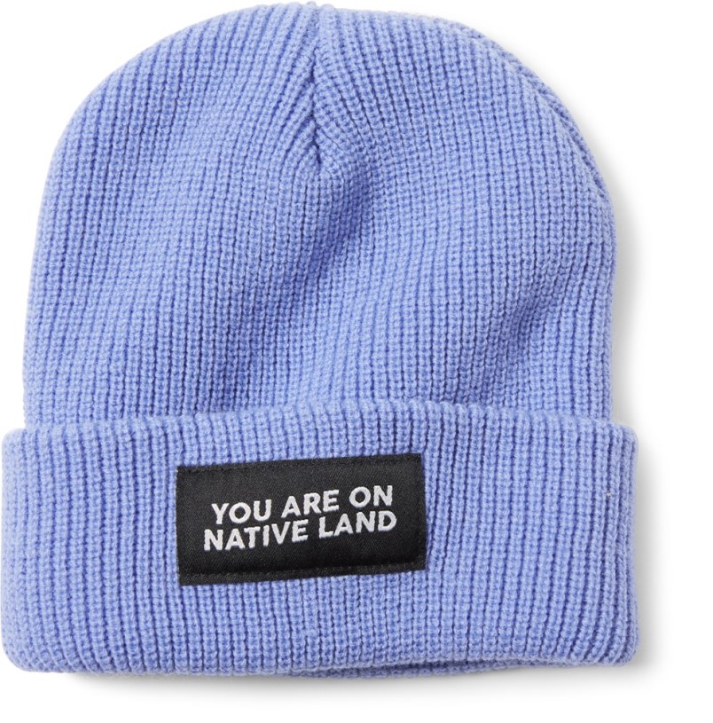Blue Urban Native Era You Are On Native Land Winter Ribbed Beanie REi Co-op IE
