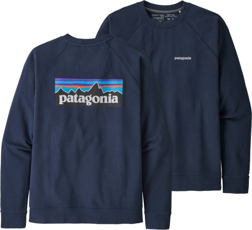 REi Co-op IE New Navy Patagonia P-6 Logo Crew Sweatshirt Men