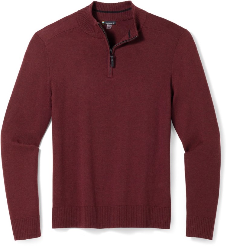 Black REi Co-op IE Smartwool Sparwood Half-Zip Sweater Men