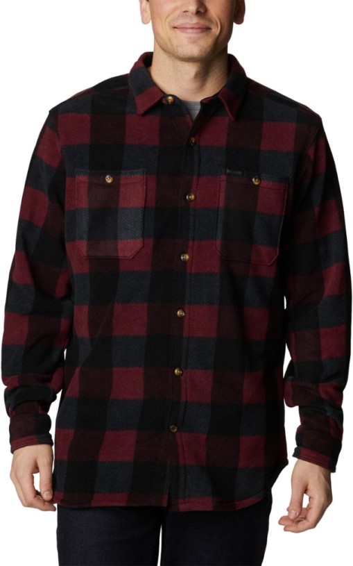 REi Co-op IE Columbia Flare Gun Fleece Overshirt Men Elderberry Multi