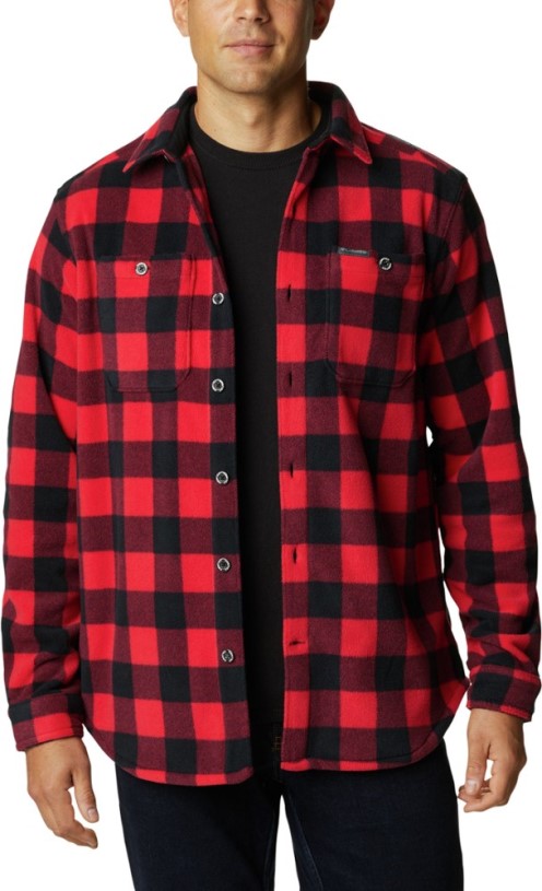 Red REi Co-op IE Columbia Flare Gun Fleece Overshirt Men
